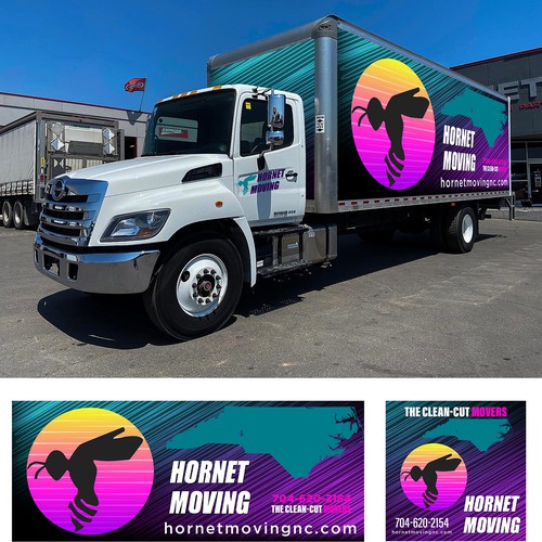 Hornet Moving truck Wrap Design by Logicainfo ♥