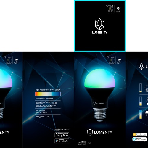 We need to create a sophisticated package for smart lamps. Design by leandropalencia84
