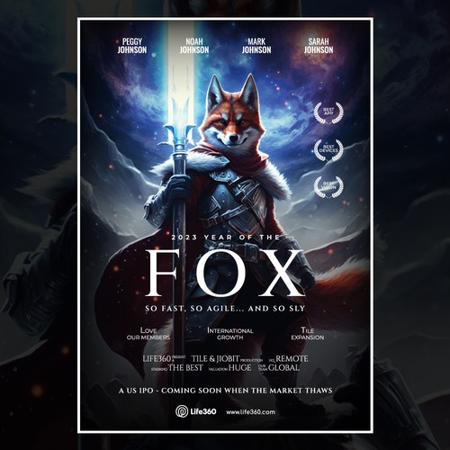 Life360 2023 Year of the Fox Poster Design by Alfaza502