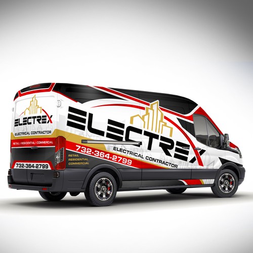 Electrical Contractor Trucks Design by J.Chaushev