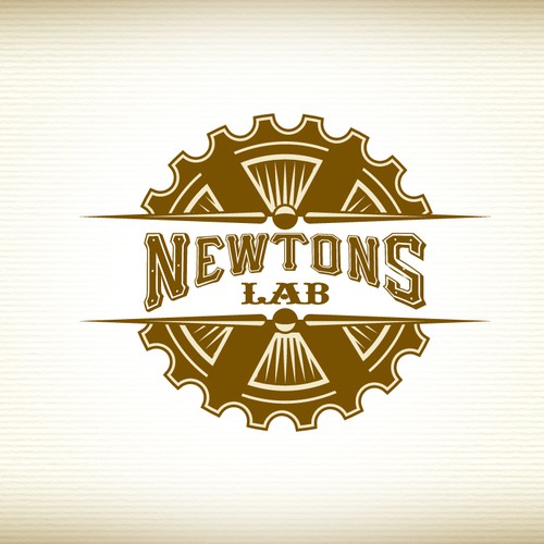 Vintage logo for Newton's Lab Design by SchmeelyBug