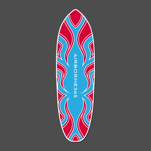 Surfboard Style Skate Deck Design Design by Digital Man ✅