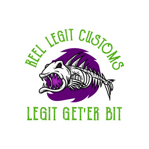 Custom bait painters looking to "lure" creative spirits for a logo design! Design by deb•o•nair