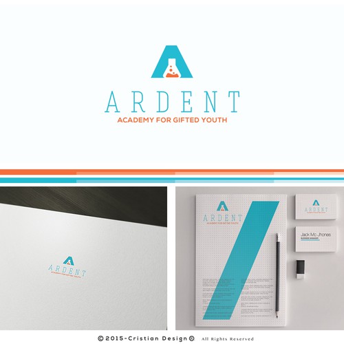 Create a new logo for Ardent Academy, a K-12 STEM education startup (science, technology, engineering and math) Design réalisé par cristian100%