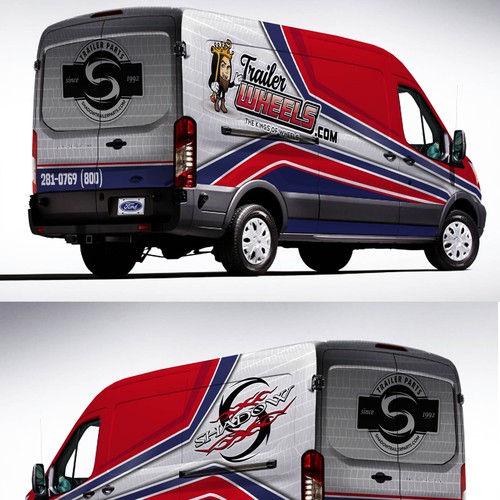 All Over Ford Transit Cargo Extended Wheel Base, High Roof, Van Wrap Design-ontwerp door victims