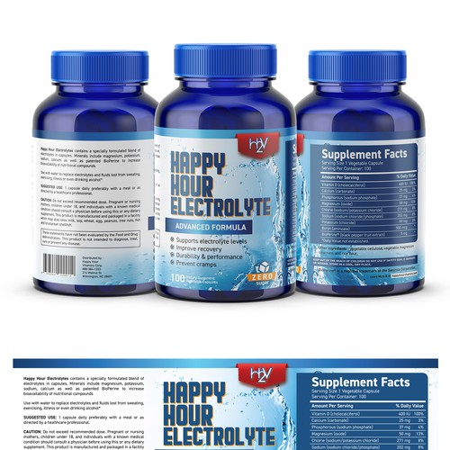 Electrolyte supplement label Design by CUPEDIUM