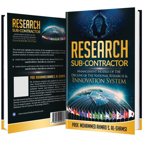 Book Cover Design Suitable for innovation and Research Diseño de Lizaa