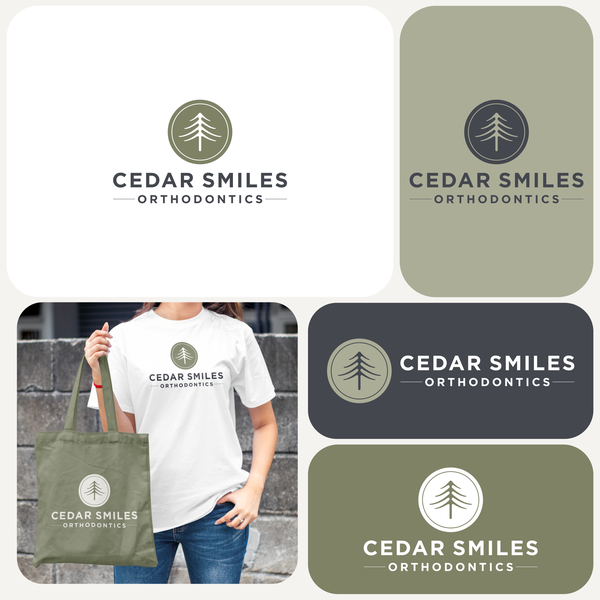 Logo design for Cedar Smiles Orthodontics