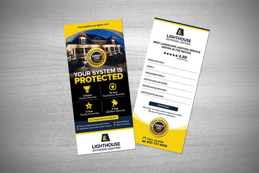 Ultimate Warranty Card 3.74" x 8.27" Postcard, flyer or print contest