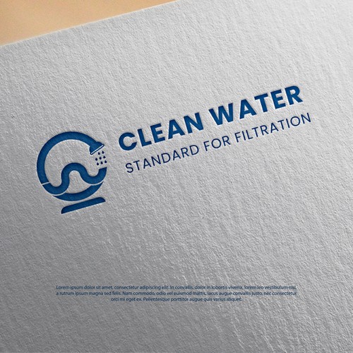 Simple Clean Logo for Water Filtration Company Design by CRSS_Over