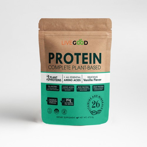 ***GUARANTEED PRIZE*** - LABEL DESIGN for Protein Powder -*****NEW***** Design by Gergana ®