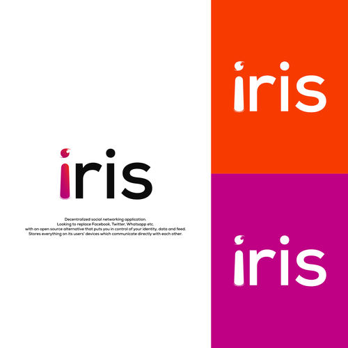 Logo for Iris, the decentralized alternative to social media giants Design by EvStudio