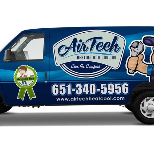 Create the next signage for Airtech heating and cooling Diseño de Ironhide!