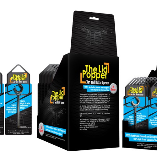 The Lid Popper  (jar and bottle opener) needs packaging Design by Rumon79
