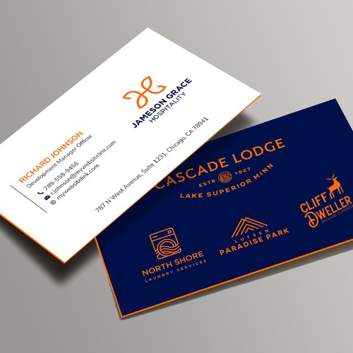 Design Create a modern and clean business card for a parent company with 4 subsidiaries por Xclusive16