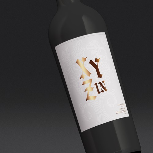 Gothic Old Vine Zinfandel Wine Label Design by sam2021