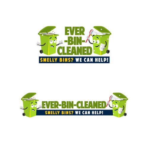 Trash bin cleaning business logo Design by Normans