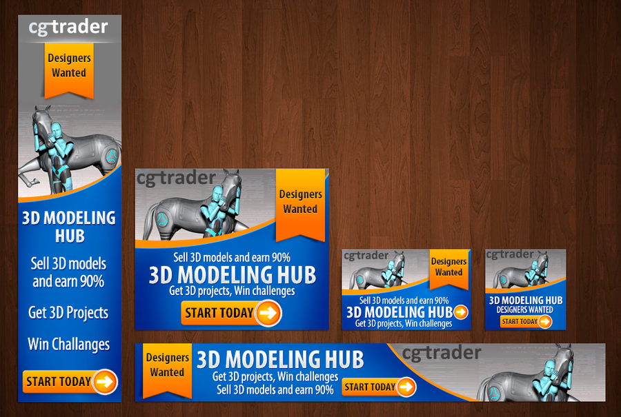 Create A Banner Ad For 3d Modeling Hub To Help Attract 3d