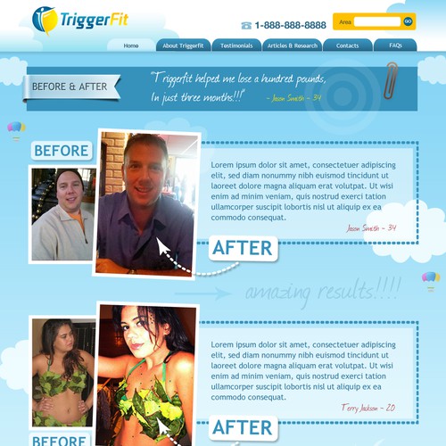 Website Design Wanted for TriggerFit! Design by Grace Andersson
