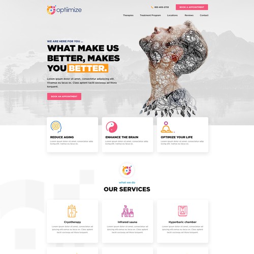 Optiimize longevity website Design by UD_Pro