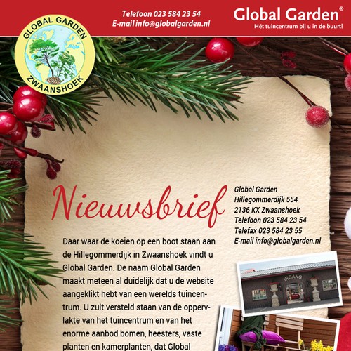 Global Garden newsletter redesign Design by graphixeu