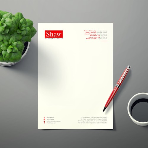 Letterhead for Divorce & Family Law Firm; Modern, Minimalist, Conservative Design Design by Xclusive16