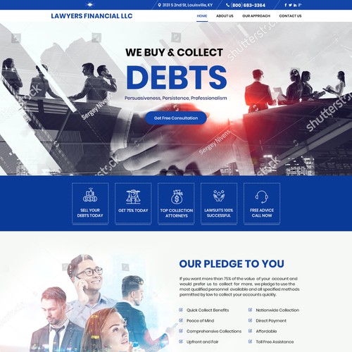 Debt Collection Website Design by Creative GS