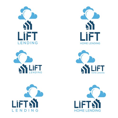 Lift Home Lending Logo Design by ArtByShahnaz™