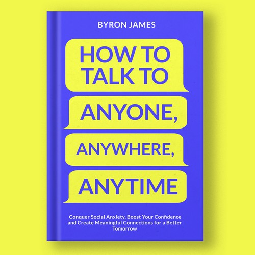 Design a book cover for people who are uncomfortable talking to others Design by aleksandarzija