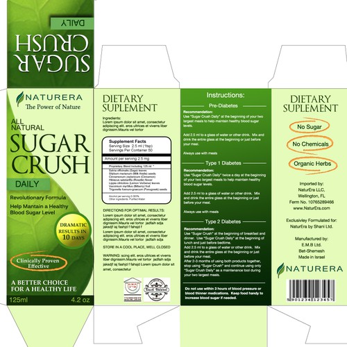 Looking For a Great New Product Package Design for Sugar Crush Réalisé par a K ii R e