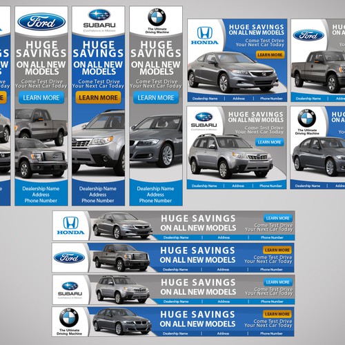 Create banner ads across automotive brands (Multiple winners!) Design by renzindesigns