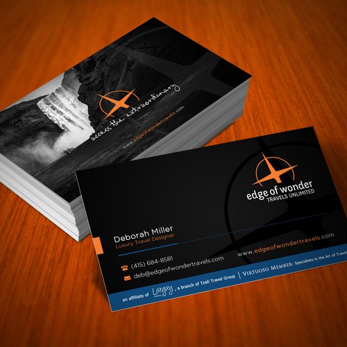 Create a card that exudes the awesomeness of luxury adventure travel Design by arjay_gfxdesigns