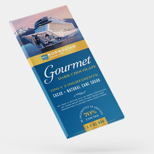 Chocolate Bar Wrapper for Cruiseline Design by Radmilica