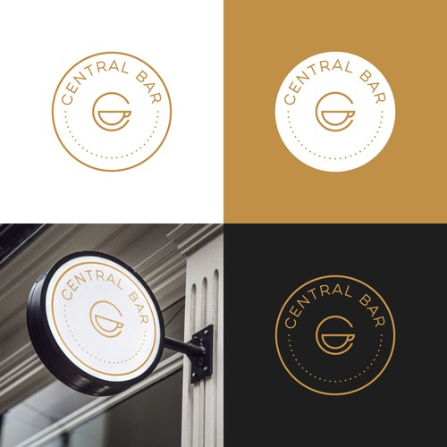 New minimalist logo for Central BAR (italian bar) Design by Anut Bigger