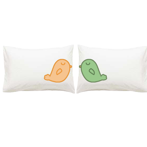 Looking for a creative pillowcase set design "Love Birds" Diseño de brainjunkies