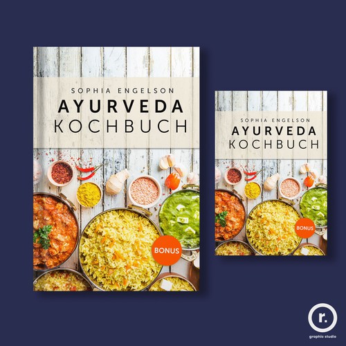 Book-Cover for Ayurveda Cookbook - Cover für Ayurveda Kochbuch Design by R Graphic Studio