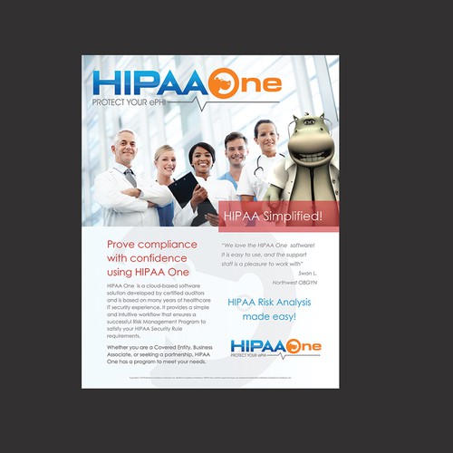 Produce replica of HIPAA One brochure Design by GAFNS