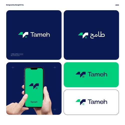 Design di “Premium Logo Design for Tameh – Next-Gen Fractional Real Estate Platform (Arabic + English)”- Add seed to plant di BangSATria.