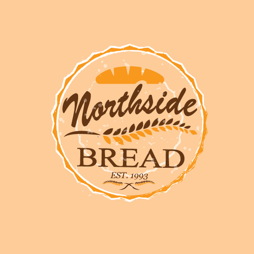 can you create a rustic logo for my bakery specializing in crusty, artisan bread? Design by JamieLoftus