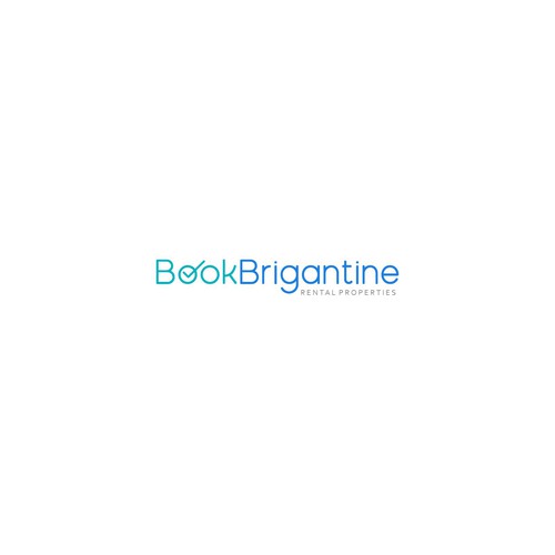 BookBrigantine.com Simple Vacation Rental Logo Design by GraphCulture⭐