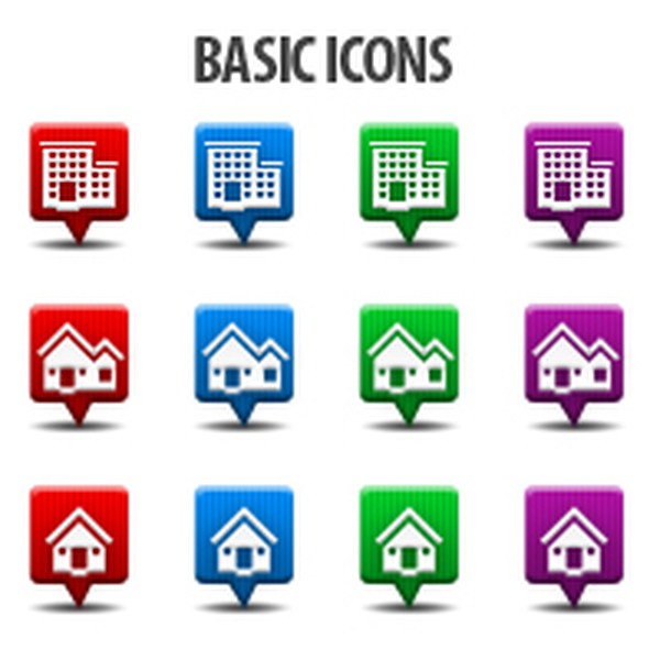 Map Pins - Icon Set (National Investment Center)
