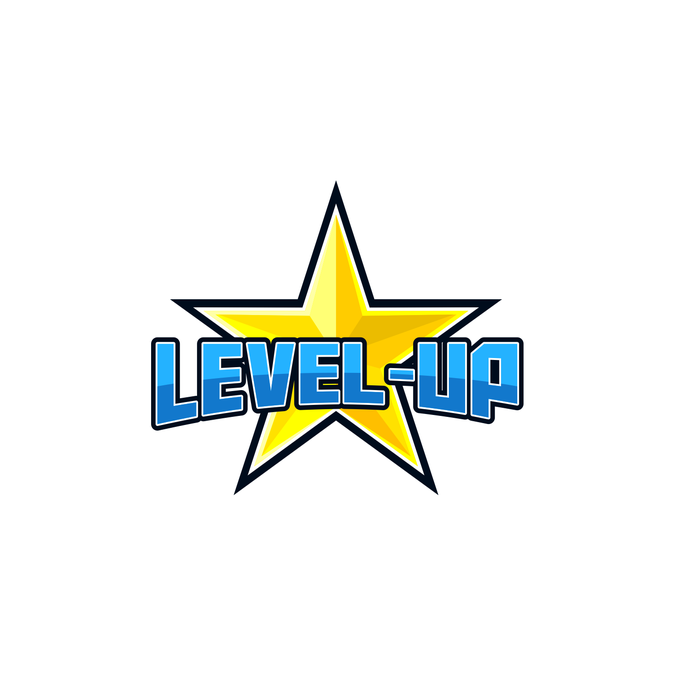 "LevelUp" logo design for self development website (video game/super