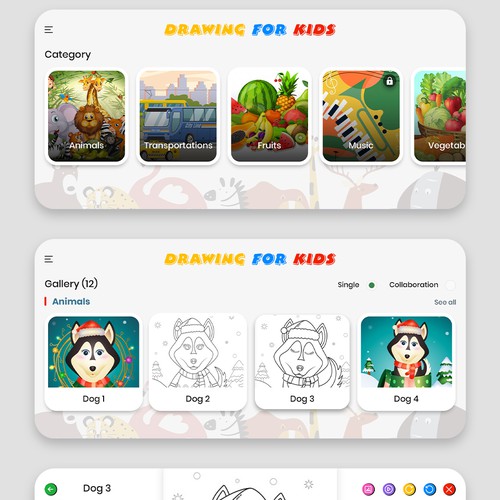 MercClassさんのDesign a cool and cute coloring app for kids!デザイン