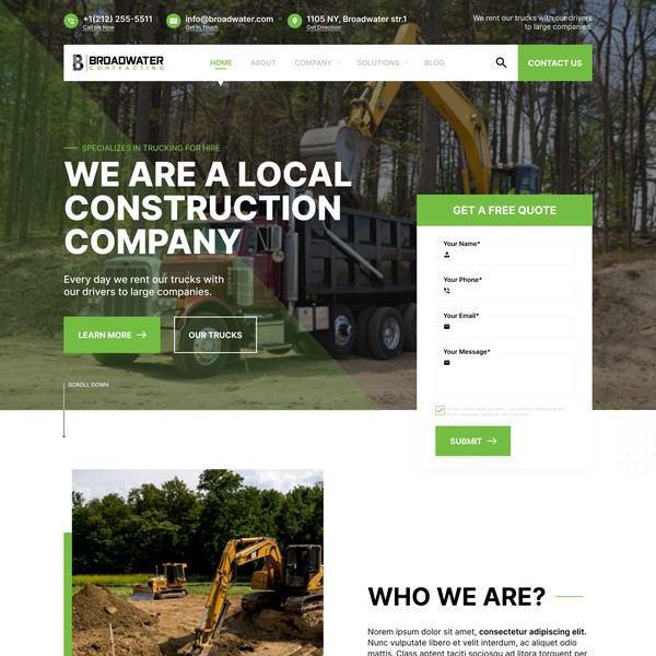 Trucking redesign of website