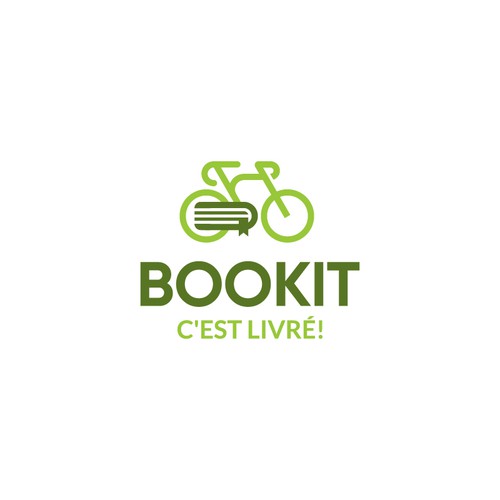 BOOKIT Genève, c'est livré! Livres en ligne livré à vélo! Ontwerp door onogiri.design