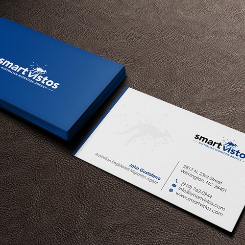 We need a great and creative business card for an Australian Migration Agency. Design by ivan!
