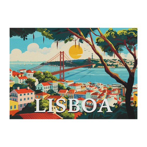 "Design us a a vintage Styled Lisbon Atraction" winning 