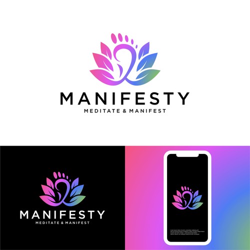 icon & logo for meditation & manifesting app-ontwerp door clarut