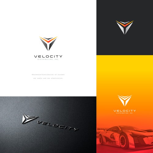 Design a sleek, sophisticated, and modern logo for Velocity Distributing, Inc. Réalisé par Felipe Sánchez