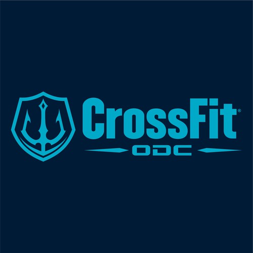 Logo pour une salle de CrossFit (France), thématique : trident, mer, odyssée, poseidon … Design by indraDICLVX